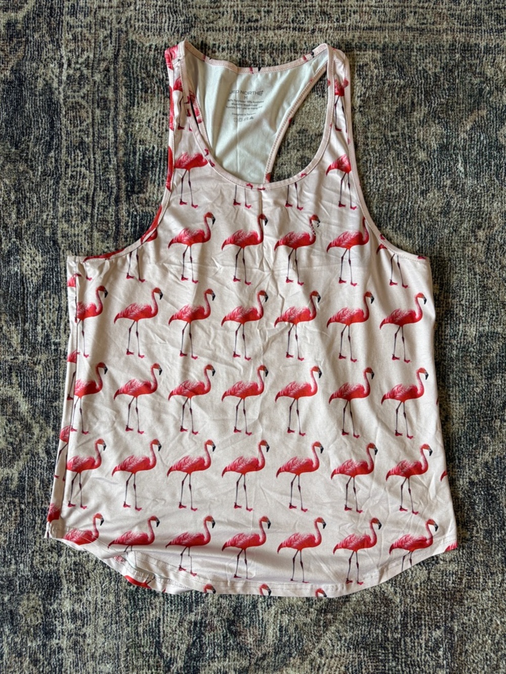 Jed North Pink Flamingo Print Racerback Tank